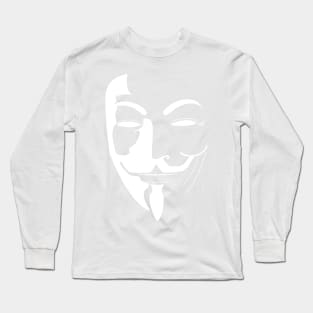 White Anonymous Shadow Long Sleeve T-Shirt